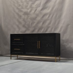 BUFFET NEGRO RUAN BLACK (2P/2C Tiradores Bronce)