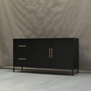 BUFFET NEGRO RUAN BLACK (2P/2C Tiradores Dorados)