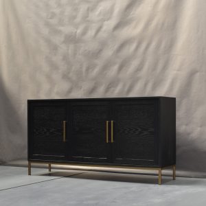BUFFET NEGRO RUAN BLACK (3P Tiradores Bronce)