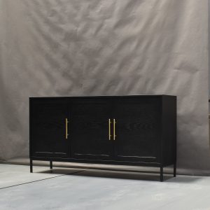 BUFFET NEGRO RUAN BLACK (3P Tiradores Dorados)